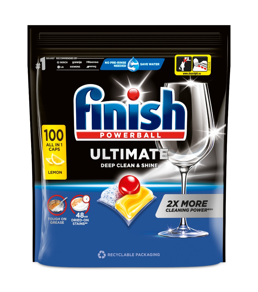 Finish Ultimate All in 1 lemon sparkle kapsle do myčky 100 ks Finish