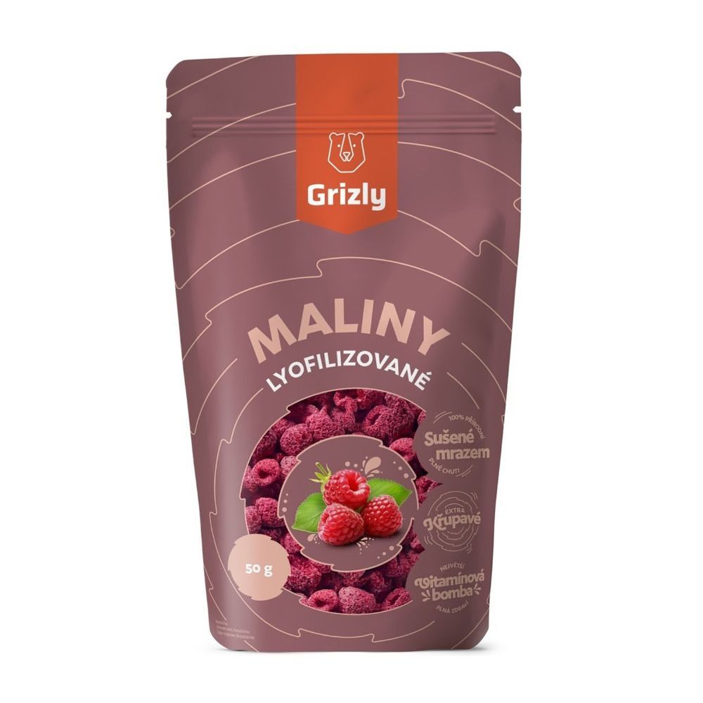 Grizly Maliny lyofilizované 50 g Grizly