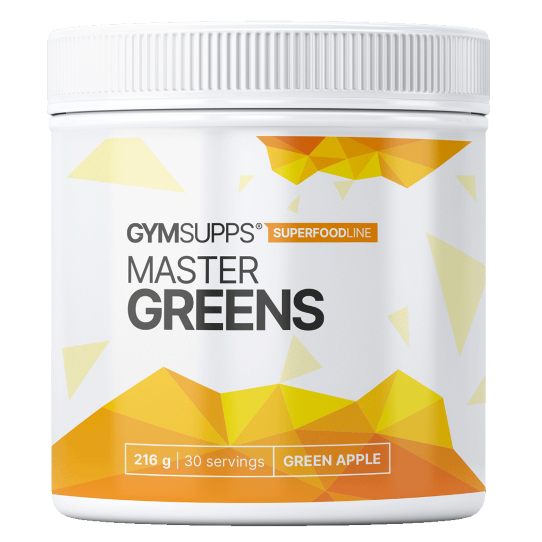 Gymsupps Master Greens zelené jablko Gymsupps