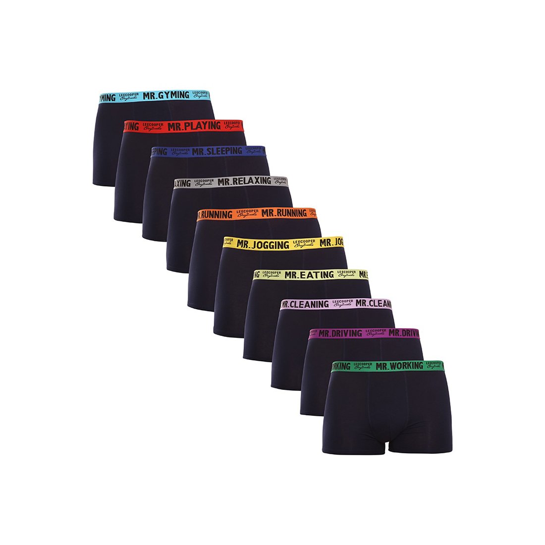 Lee Cooper 10PACK pánské boxerky modré (LCUBOX10P0101-1410367) L Lee Cooper