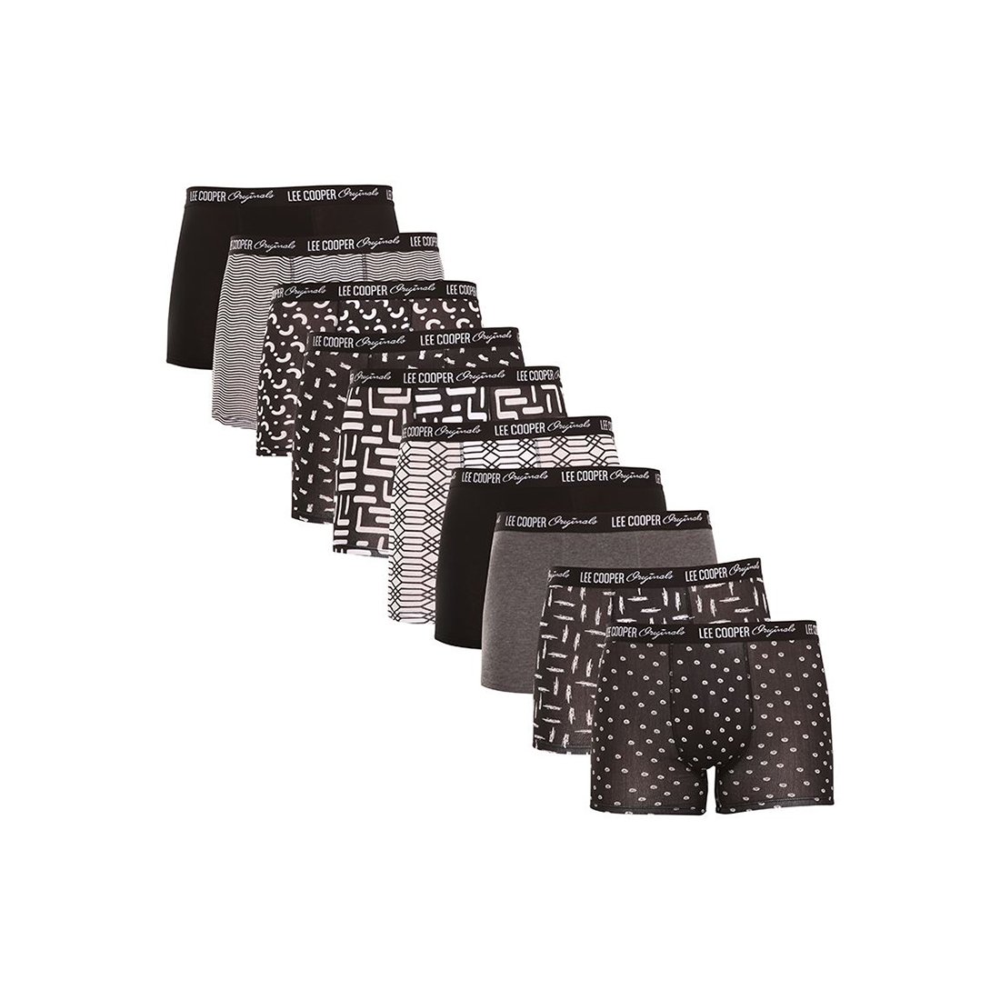 Lee Cooper 10PACK pánské boxerky vícebarevné (LCUBOX10P0102-1440169) 3XL Lee Cooper