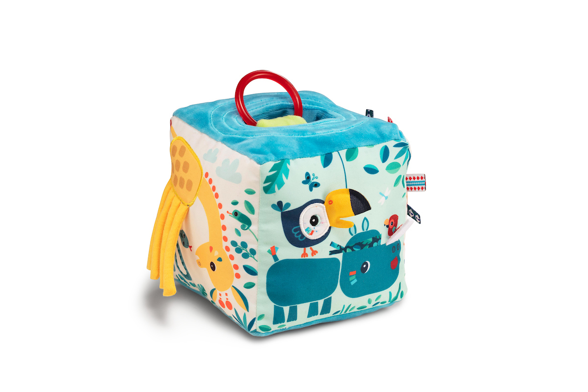 Lilliputiens textilní kostka s aktivitami - džungle Lilliputiens
