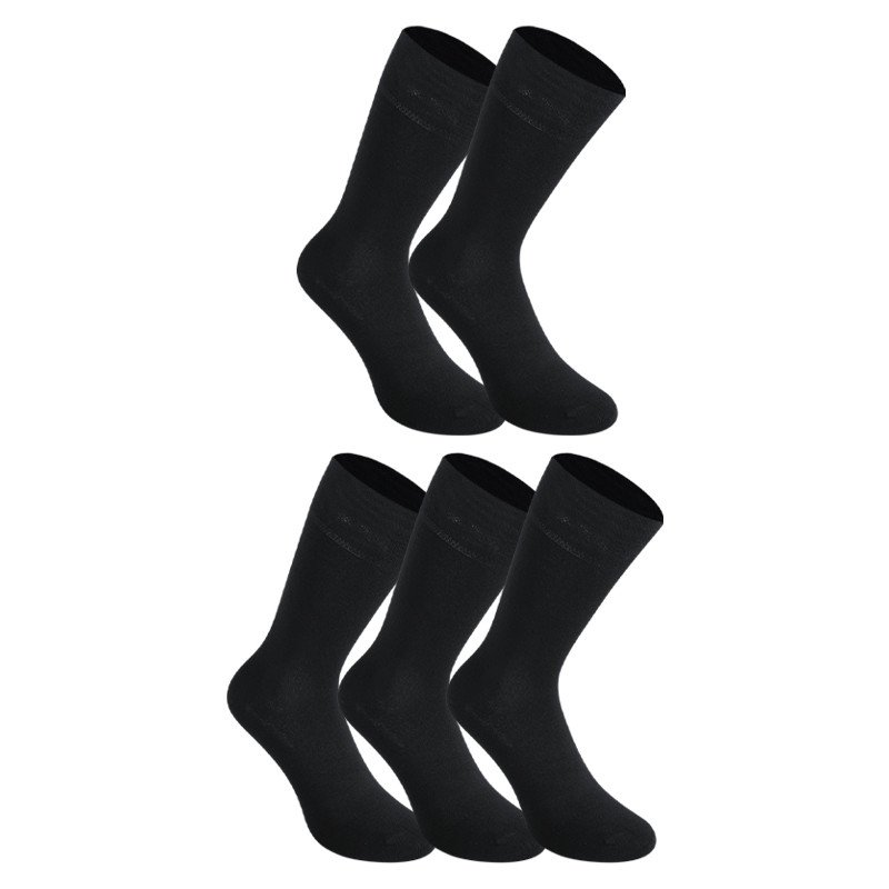 Styx 5PACK ponožky vysoké bambusové černé (5HB960) L Styx