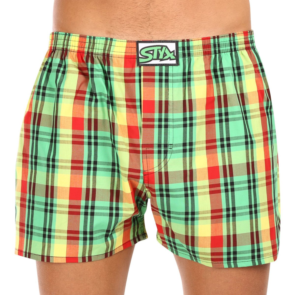 Styx Pánské trenky klasická guma nadrozměr vícebarevné (E1018) 5XL Styx