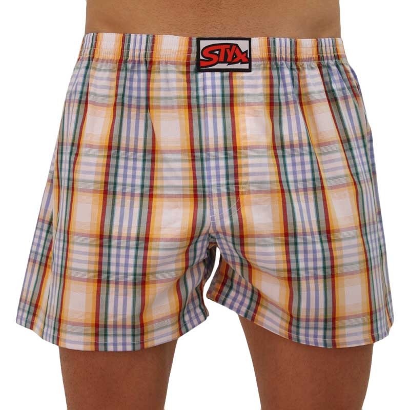Styx Pánské trenky klasická guma vícebarevné (A105) XL Styx