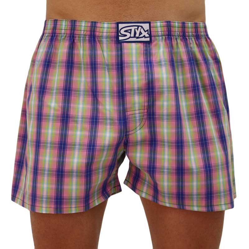 Styx Pánské trenky klasická guma vícebarevné (A108) M Styx