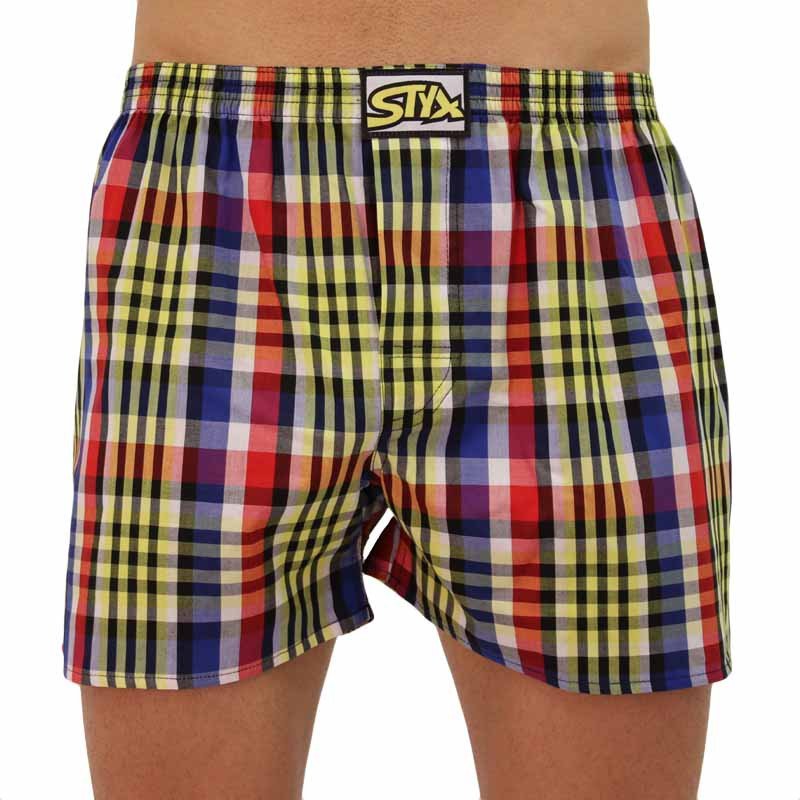 Styx Pánské trenky klasická guma vícebarevné (A833) XL Styx