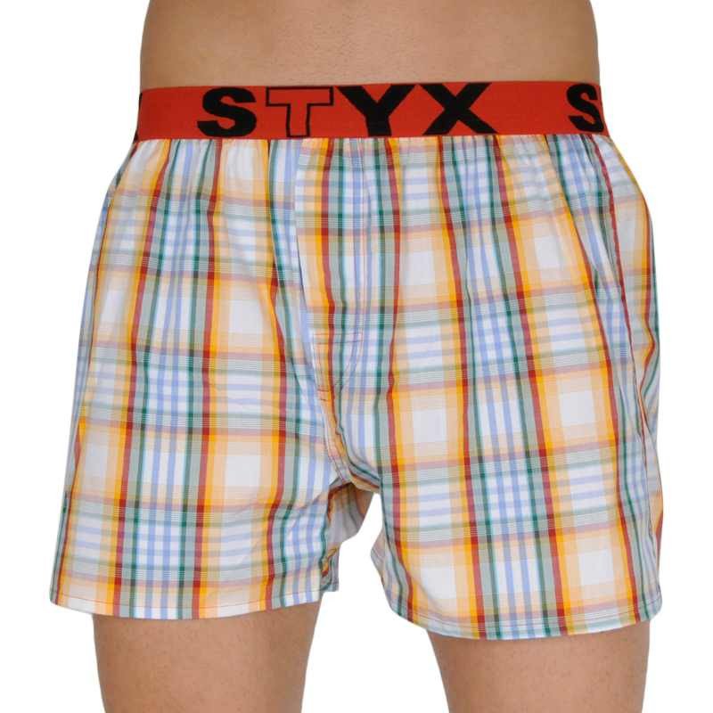 Styx Pánské trenky sportovní guma vícebarevné (B105) L Styx