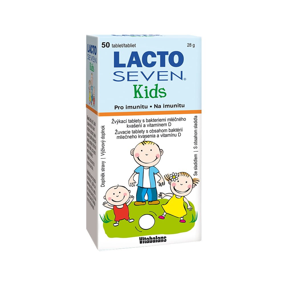 Vitabalans LactoSeven Kids 50 žvýkacích tablet Vitabalans