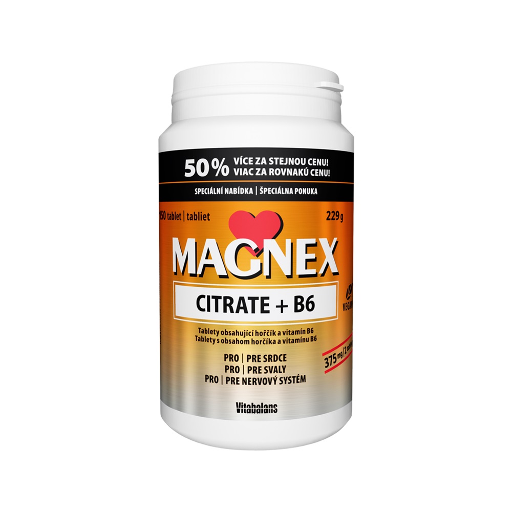 Vitabalans Magnex citrate 375 mg + B6 100+50 tablet Vitabalans