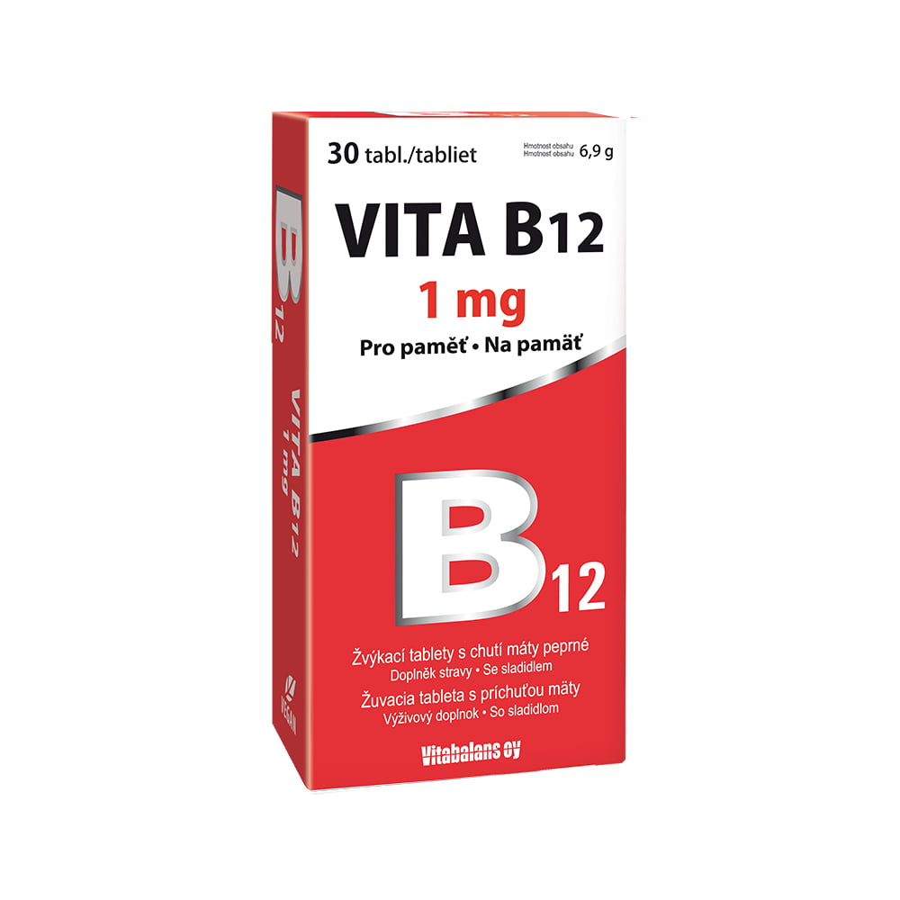 Vitabalans Vita B12 1 mg 30 žvýkacích tablet Vitabalans