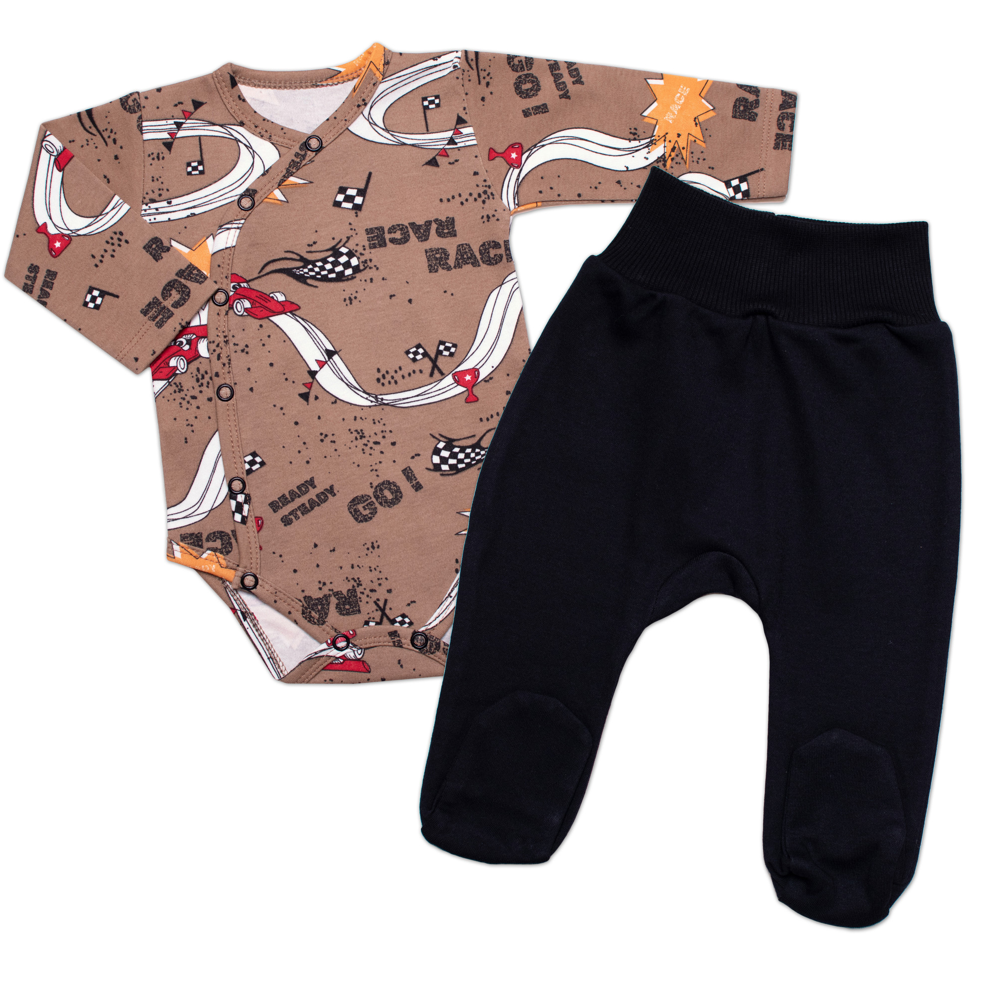 Zavinovací kojenecké body + polodupačky RACE