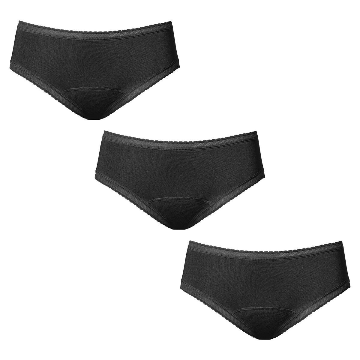 love Luna 3PACK Menstruační kalhotky Bikini (LOVE203) XL Love Luna