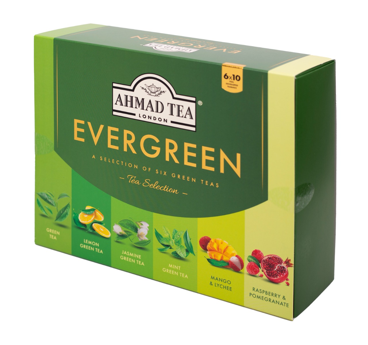 Ahmad Tea Evergreen Tea Collection porcovaný čaj 6x10 sáčků Ahmad Tea