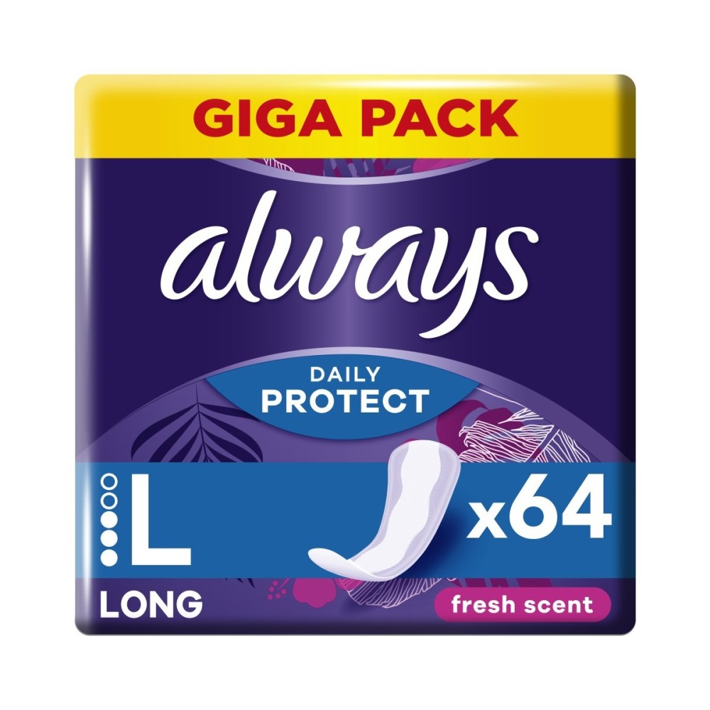 Always Daily Protect Long Fresh Scent intimky 64 ks Always