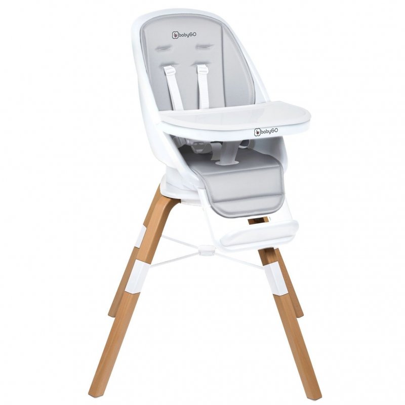 BABYGO jídelní židlička CAROU 360° White BABYGO
