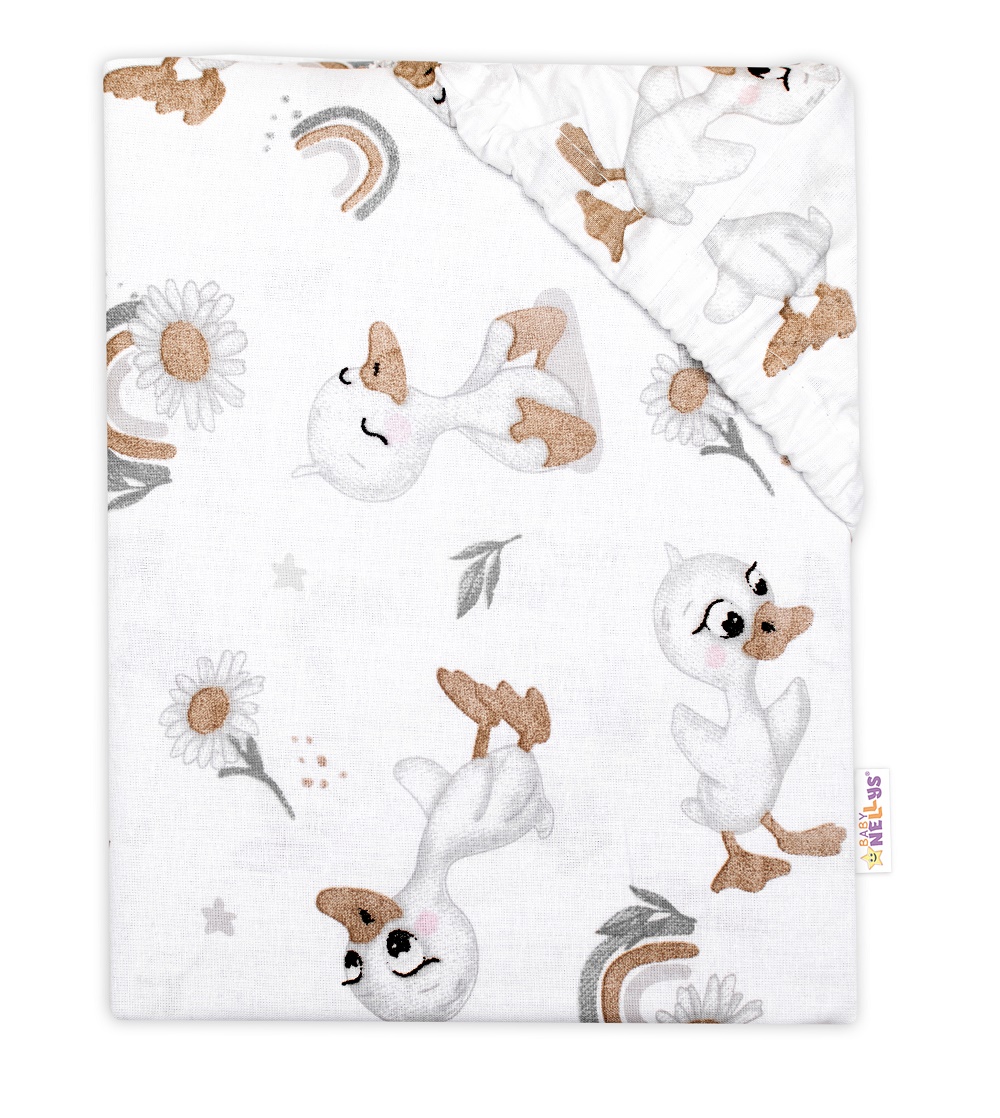 Baby Nellys Bavlněné prostěradlo do postýlky