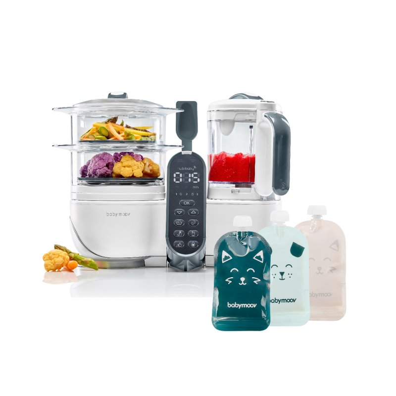 Babymoov multifunkční přístroj Nutribaby+ Loft White + 15 sáčků ISY Babymoov
