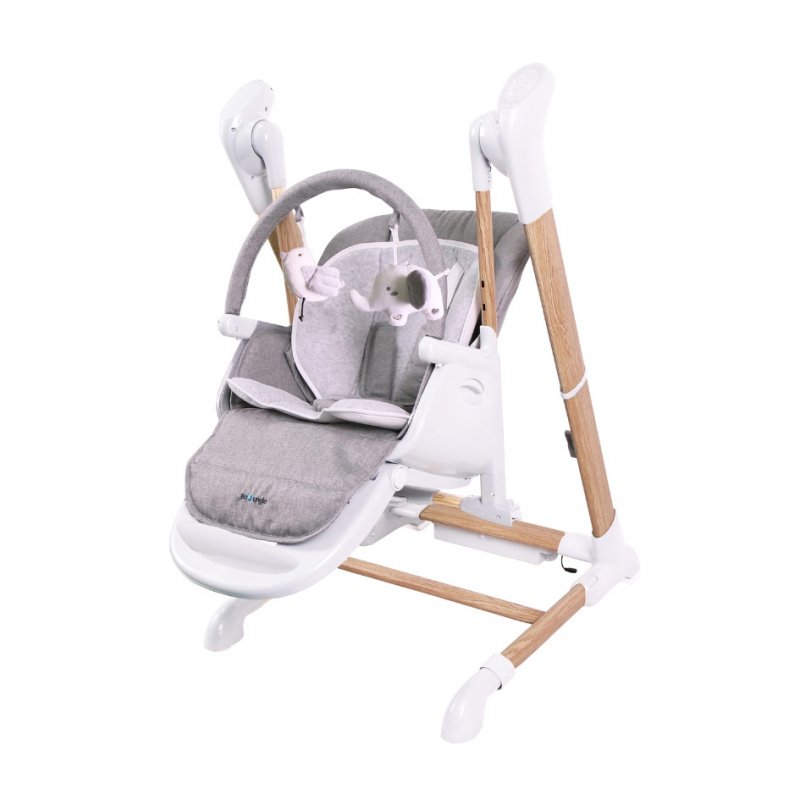 Bo Jungle jídelní židlička B-SWINGING CHAIR Pure White 2v1 Bo Jungle