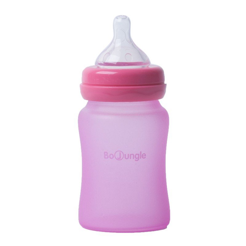 Bo Jungle skleněná láhev s úchyty B-Thermo 150ml Pink Bo Jungle