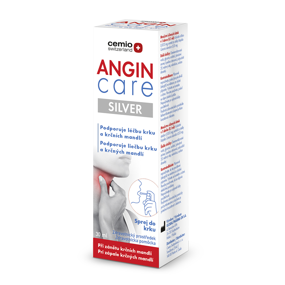 Cemio Angin Care Silver sprej do krku 30 ml Cemio