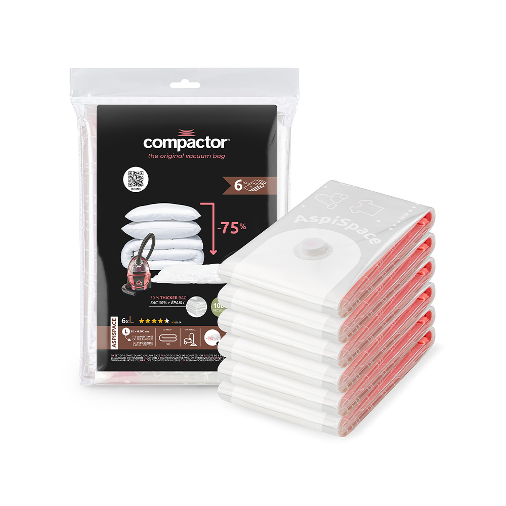 Compactor Bag Aspispace L 120 litrů vakuové pytle 6 ks Compactor