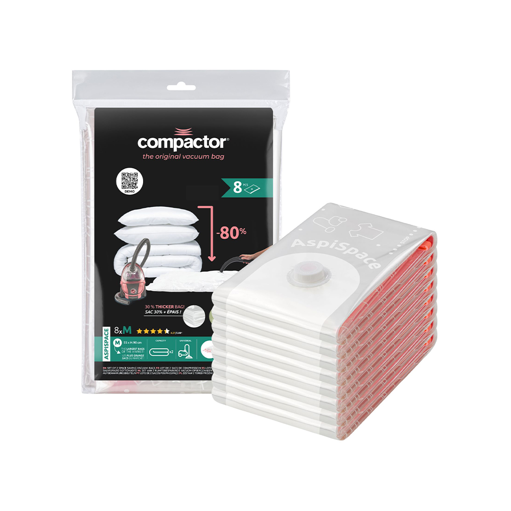 Compactor Bag Aspispace M 70 litrů vakuové pytle 8 ks Compactor