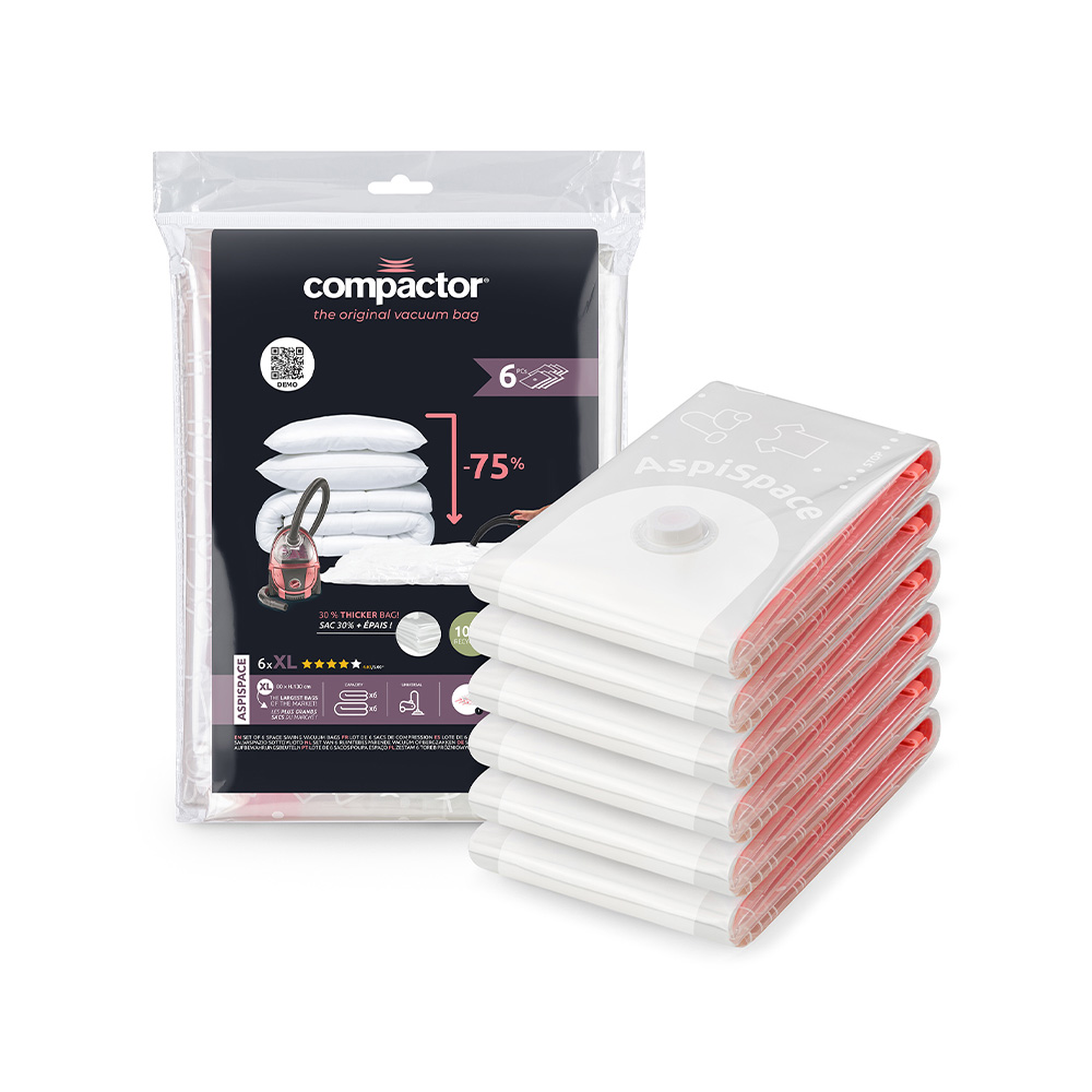 Compactor Bag Aspispace XL 140 litrů vakuové pytle 6 ks Compactor