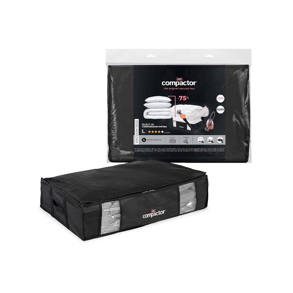 Compactor Black Edition L 145 l vakuový úložný box s pouzdrem 50x65x15