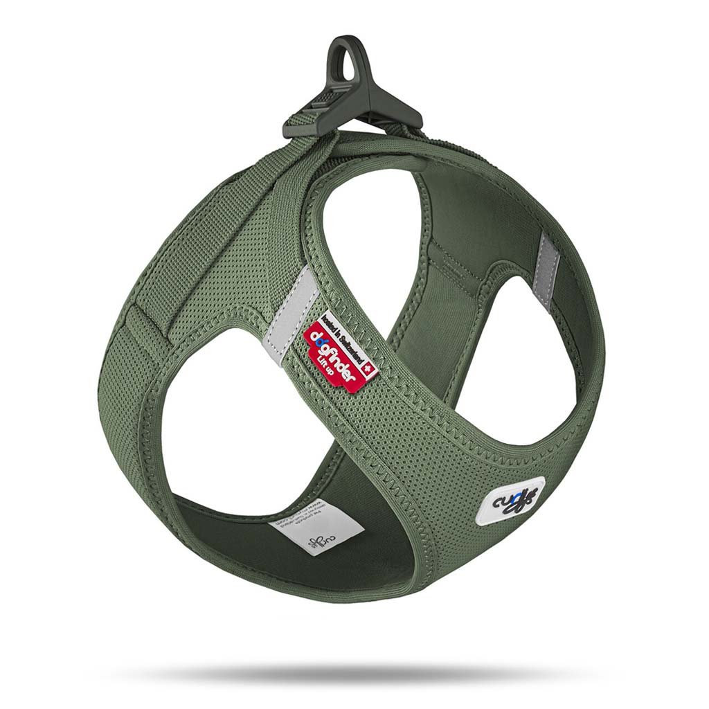 Curli Postroj pro psy se sponou Air-Mesh Moss 3XS