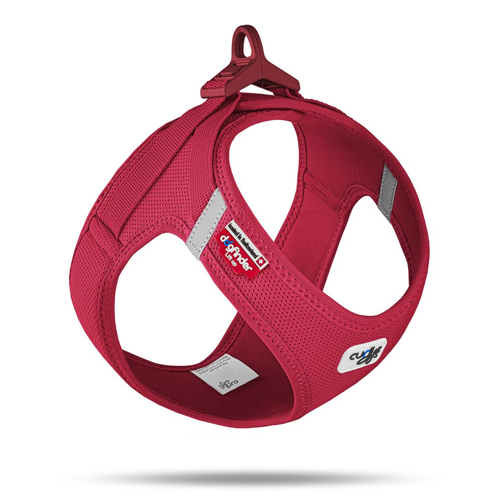 Curli Postroj pro psy se sponou Air-Mesh Red S