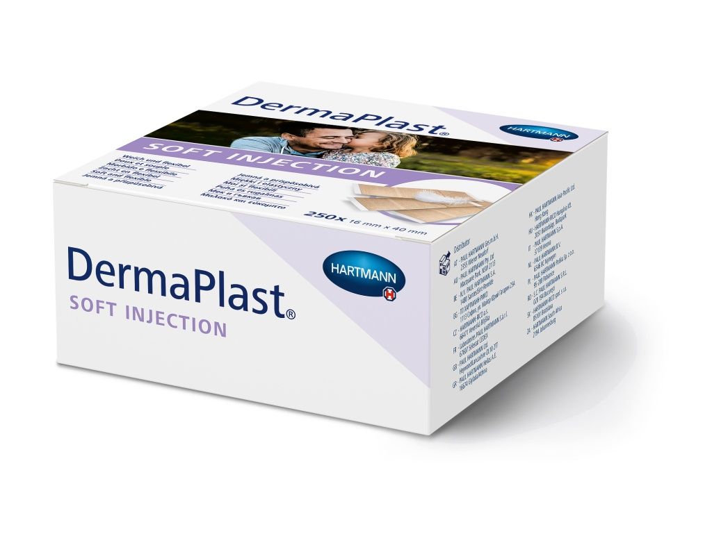 Dermaplast Soft injection 16 x 40 mm náplast 250 ks Dermaplast