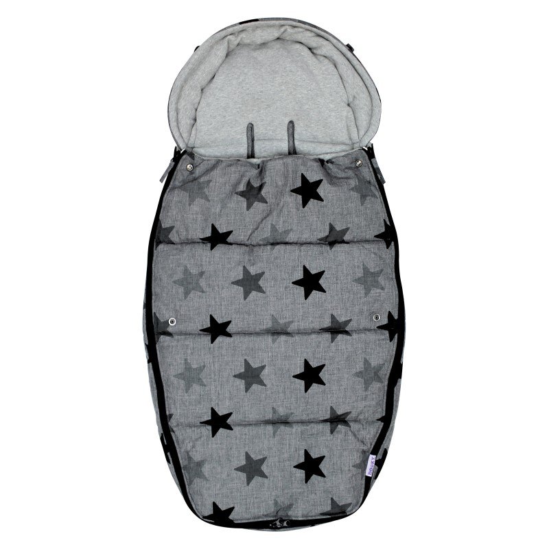 Dooky fusak Footmuff vel. L GREY STARS DeLuxe Dooky