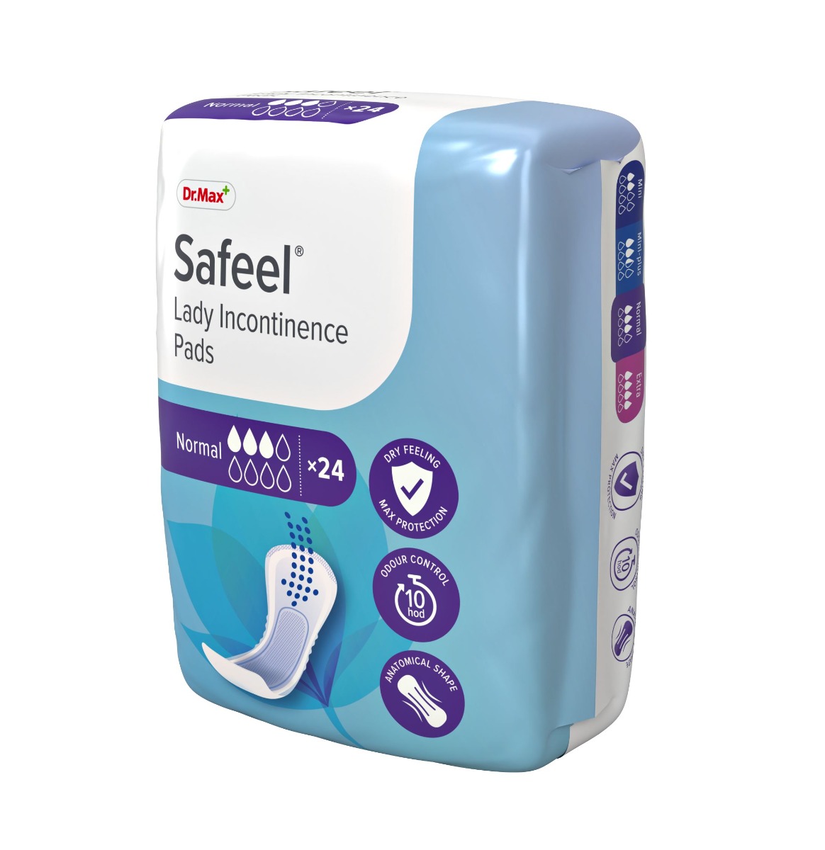 Dr. Max Safeel Lady Incontinence Pads Normal inkontinenční vložky 24 ks Dr. Max