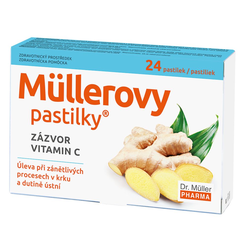 Dr. Müller Müllerovy pastilky se zázvorem 24 pastilek Dr. Müller