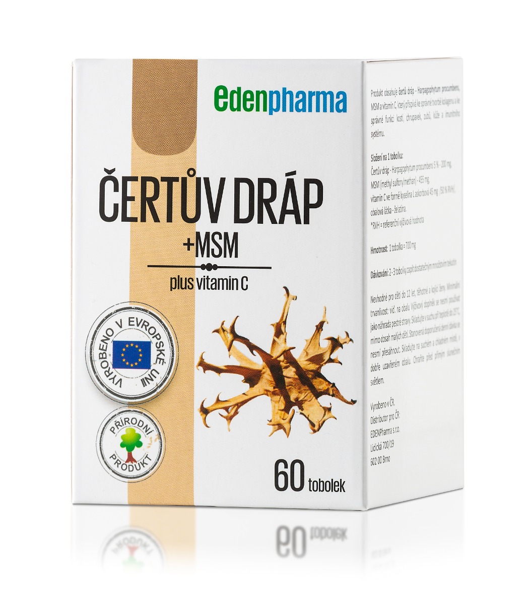 Edenpharma Čertův dráp + MSM 60 tobolek Edenpharma