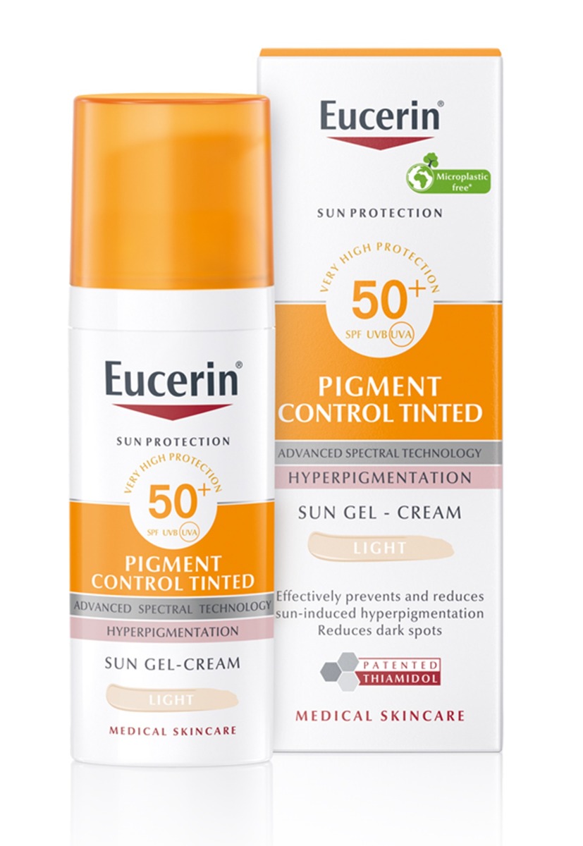 Eucerin Pigment Control Emulze na opalování na obličej s depigmentačním účinkem SPF 50+ světlá 50 ml Eucerin