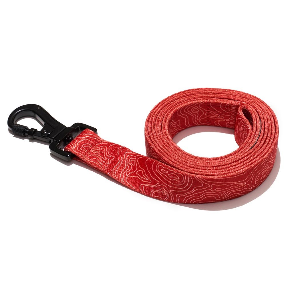 Explorer dog Vodítko Vrstevnice Červená L - 170x2