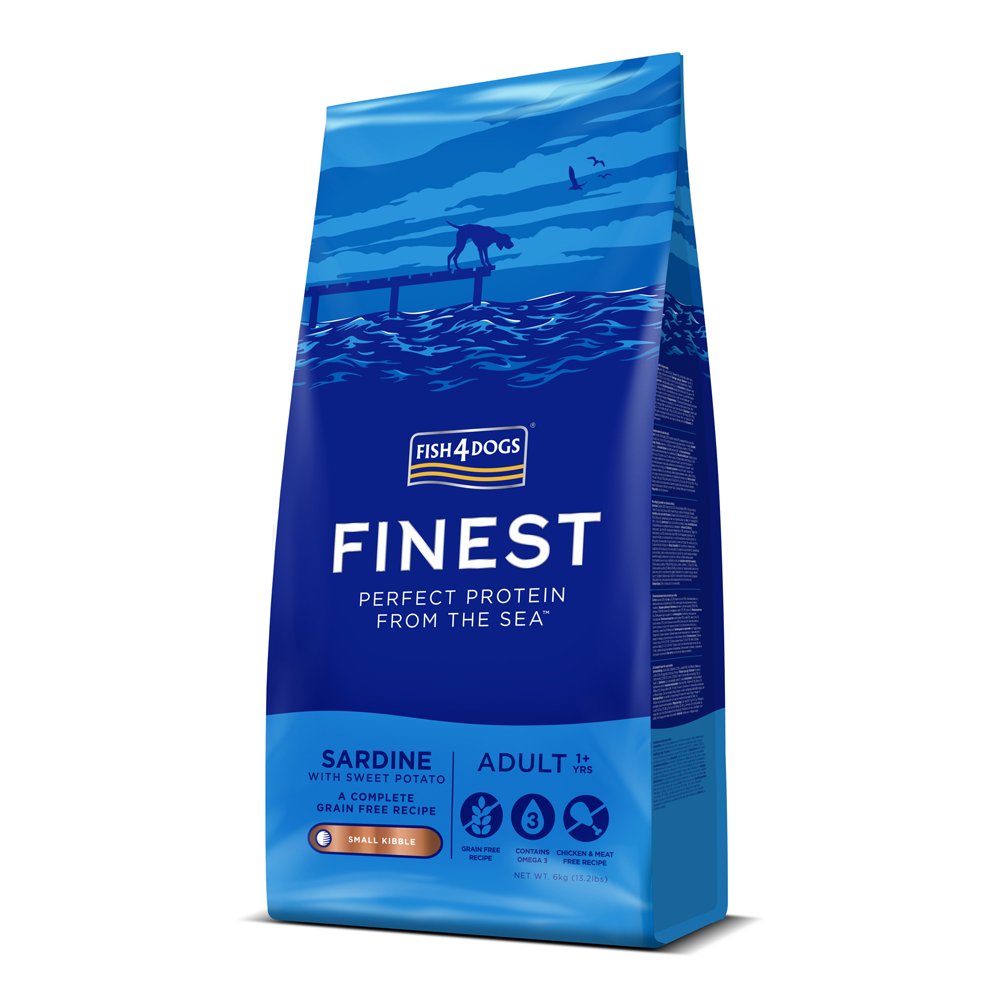 Fish4Dogs Granule malé pro dospělé psy Finest sardinka se sladkými bramborami 6 kg
