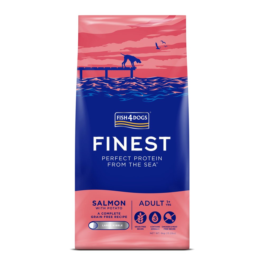 Fish4Dogs Granule velké pro dospělé psy Finest losos s bramborami 6 kg
