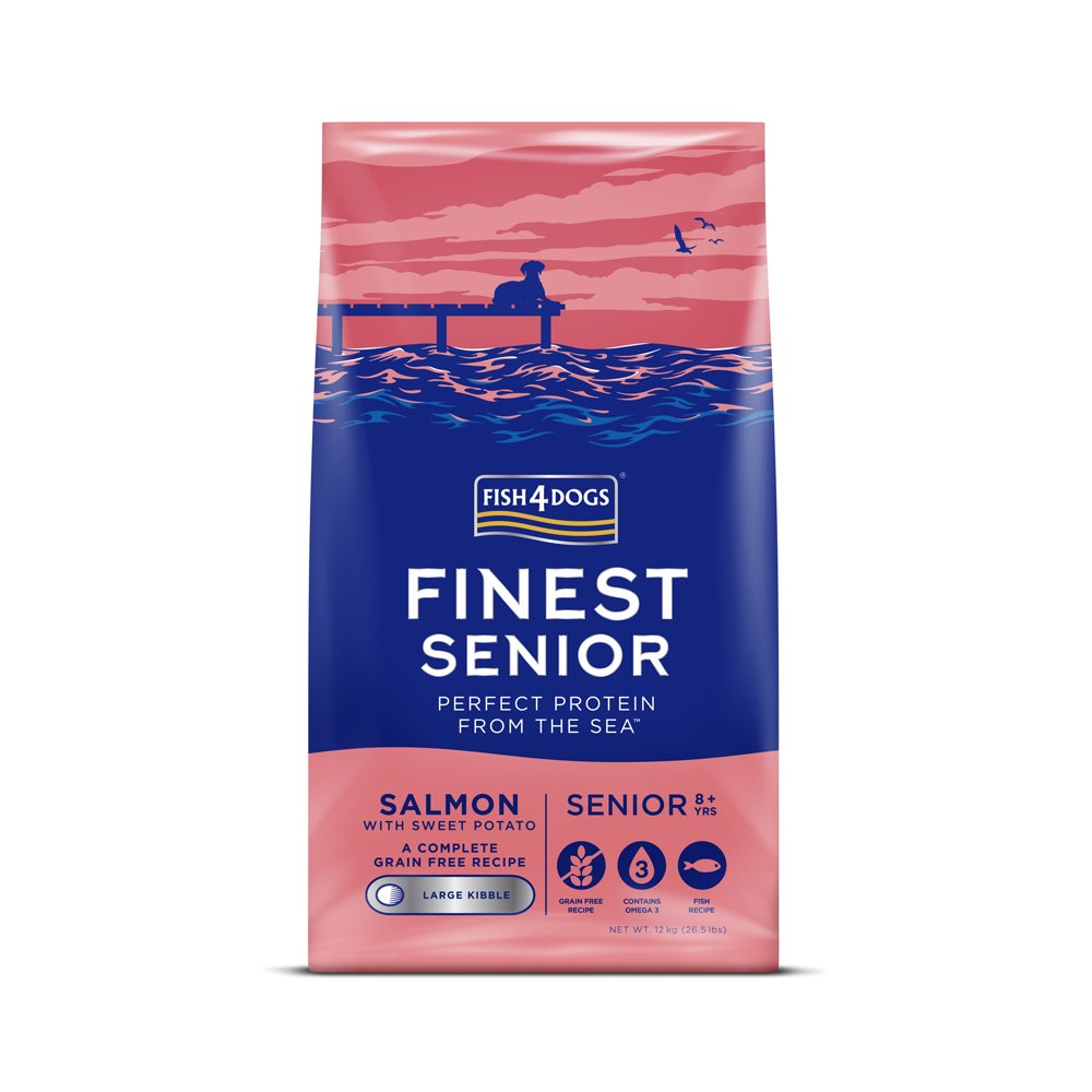 Fish4Dogs Granule velké pro starší psy Finest losos se sladkými bramborami 12 kg