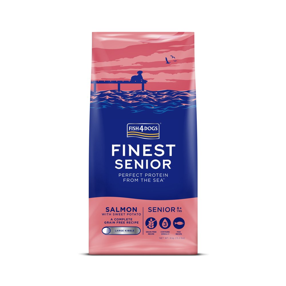 Fish4Dogs Granule velké pro starší psy Finest losos se sladkými bramborami 6 kg