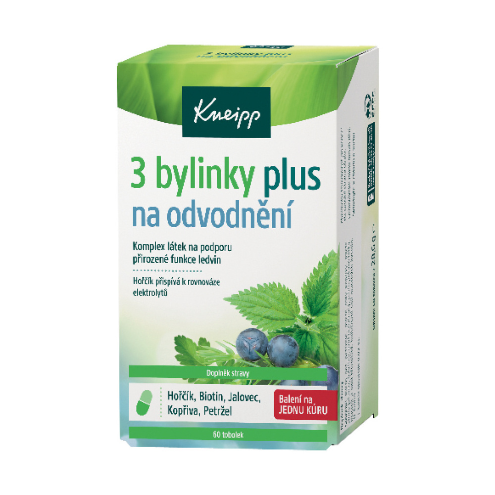 Kneipp 3 bylinky Plus na odvodnění 60 tobolek Kneipp
