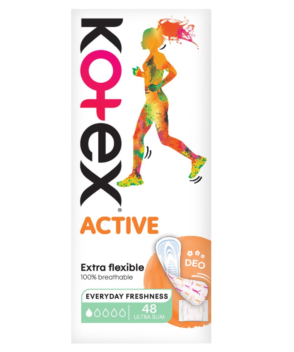 Kotex Liners Active Deo Ultra Slim slipové vložky 48 ks Kotex