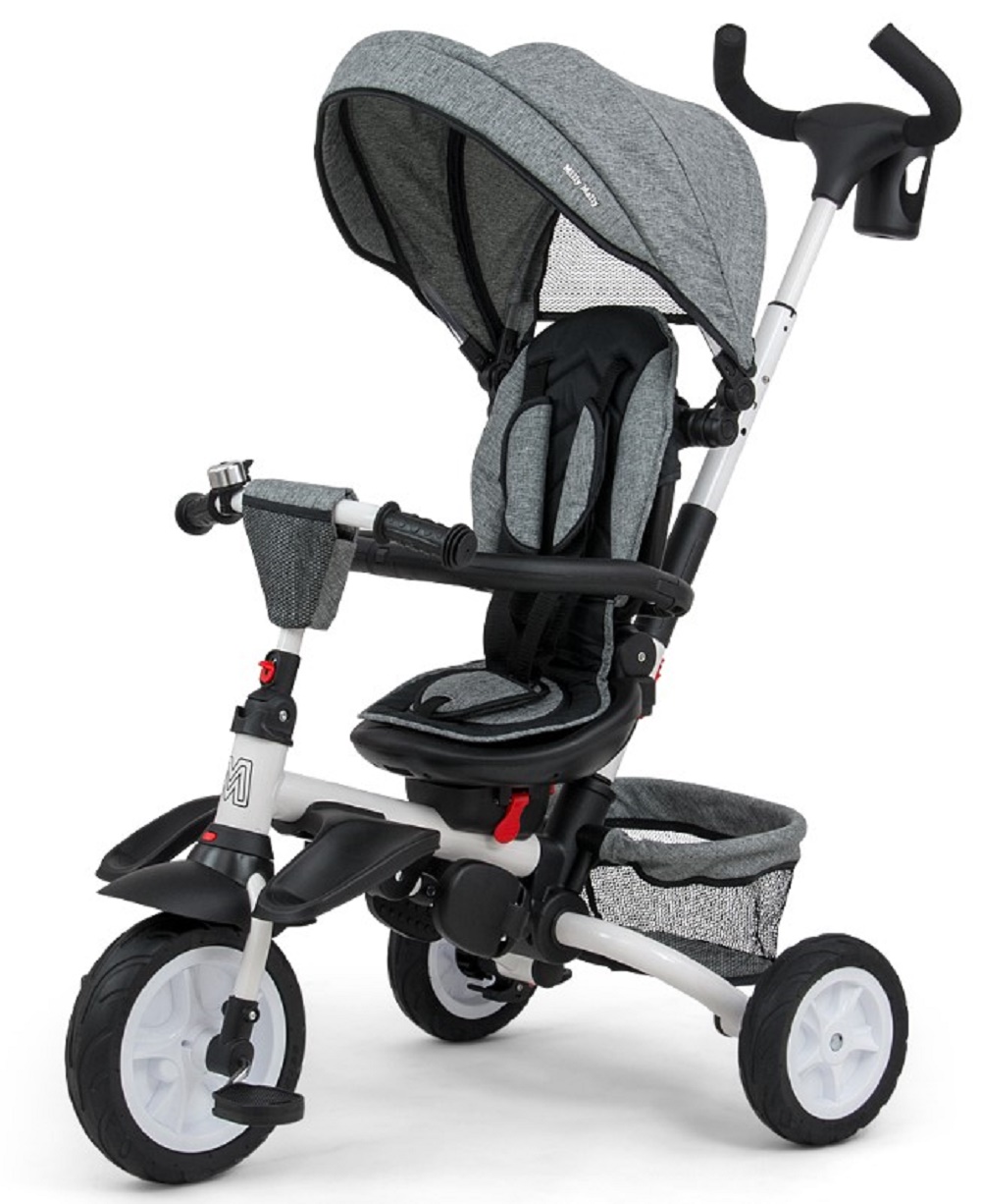 Milly Mally Luxusní Tříkolka Milly Mally Stanley Rubber Grey