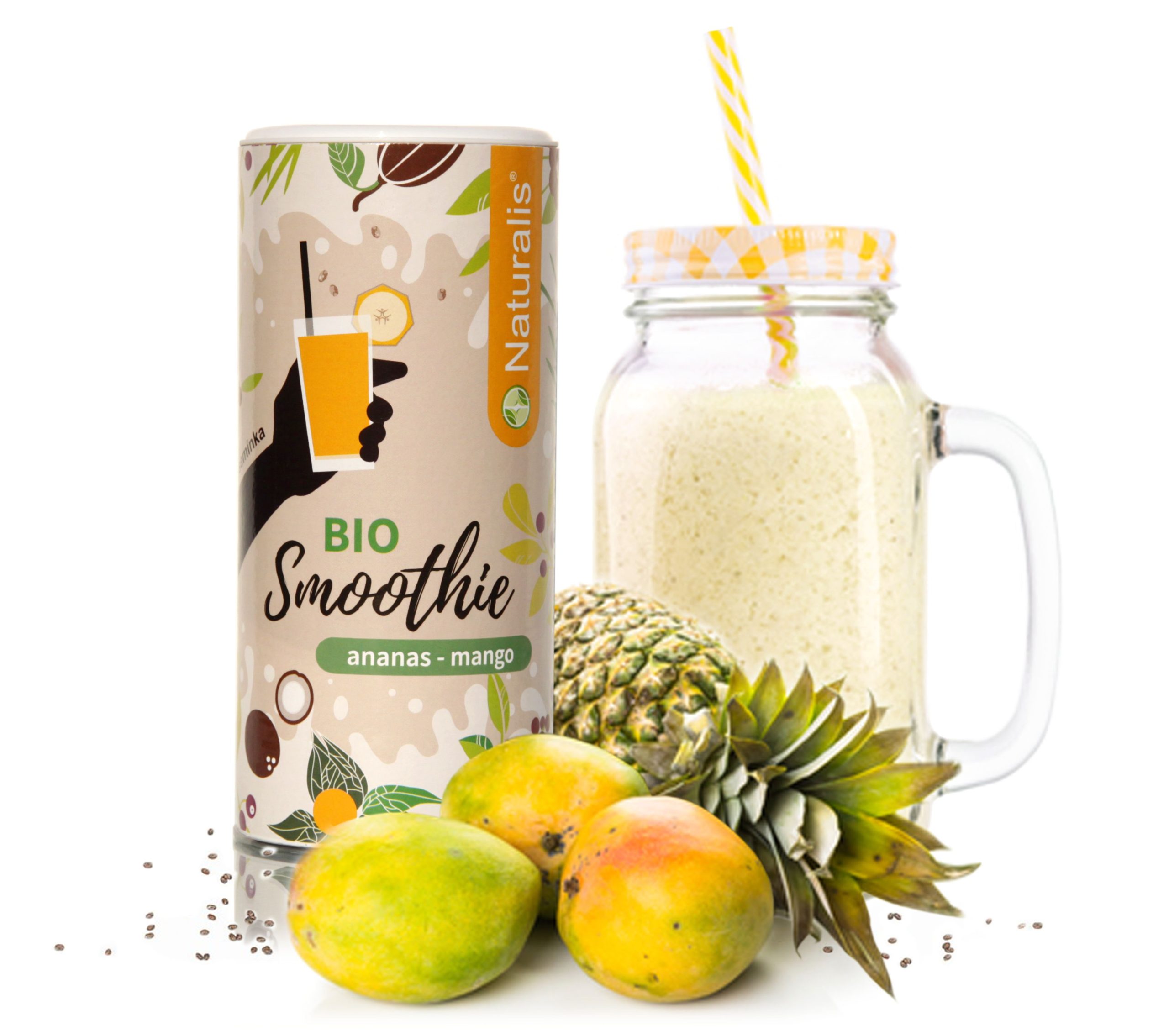 Naturalis Smoothie Ananas + Mango BIO 180 g Naturalis
