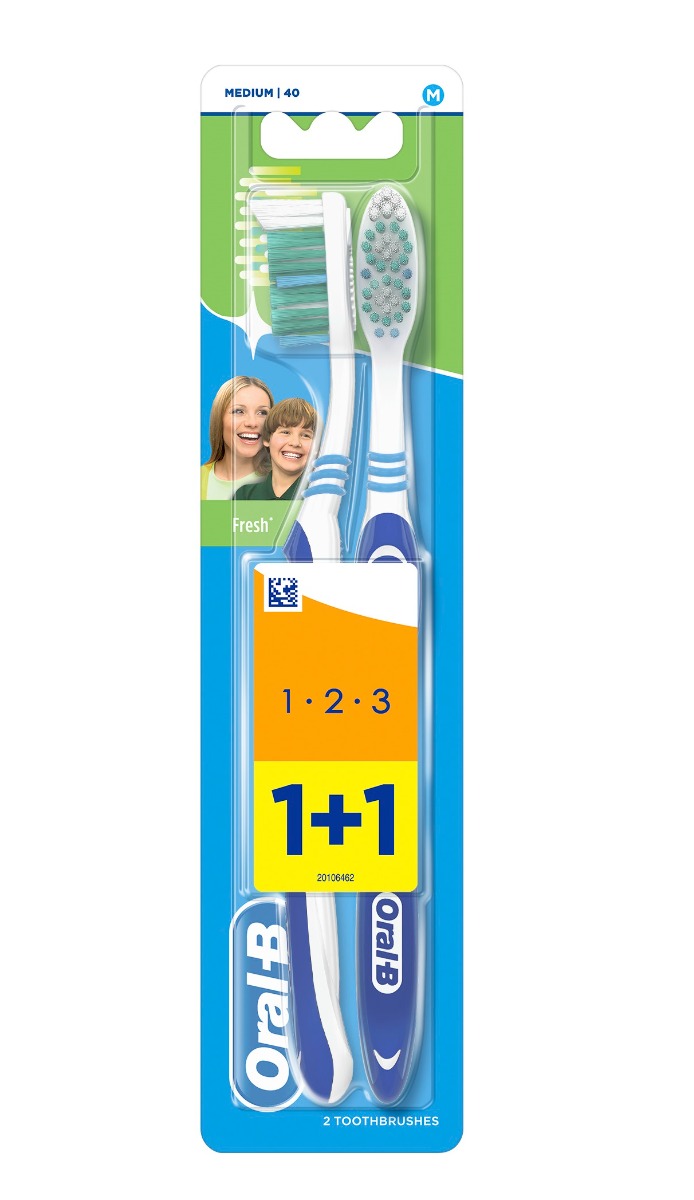 Oral-B Natural Fresh Medium zubní kartáček 2 ks Oral-B