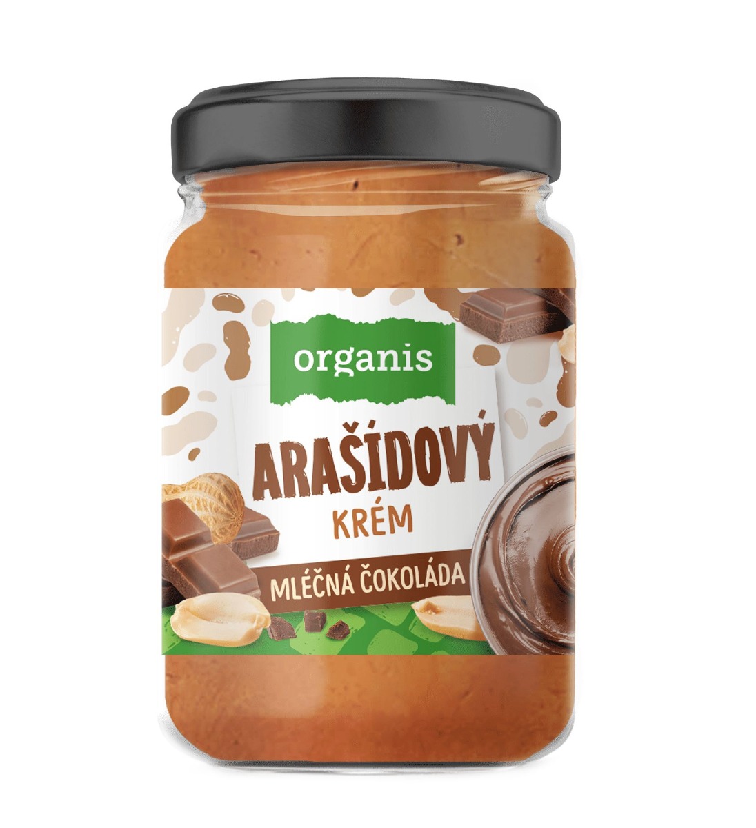 Organis Arašídový krém s mléčnou čokoládou 920 g Organis