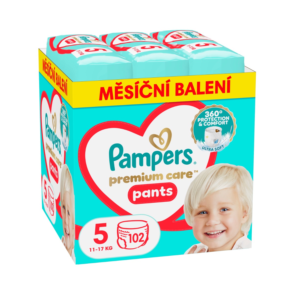 Pampers Premium Care Pants vel. 5 11-17 kg dětské plenkové kalhotky 102 ks Pampers
