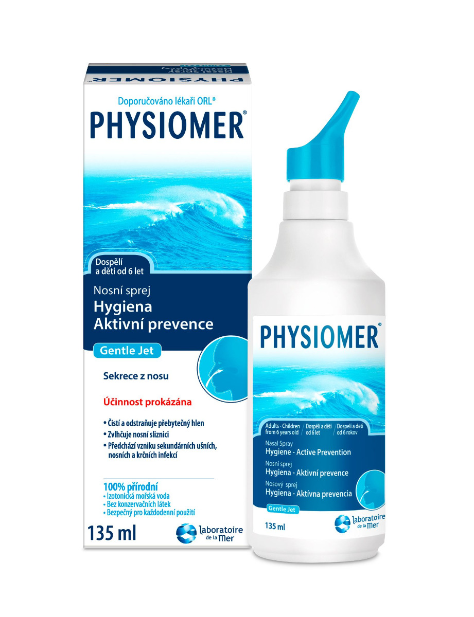 Physiomer Gentle Jet & Spray nosní sprej 135 ml Physiomer